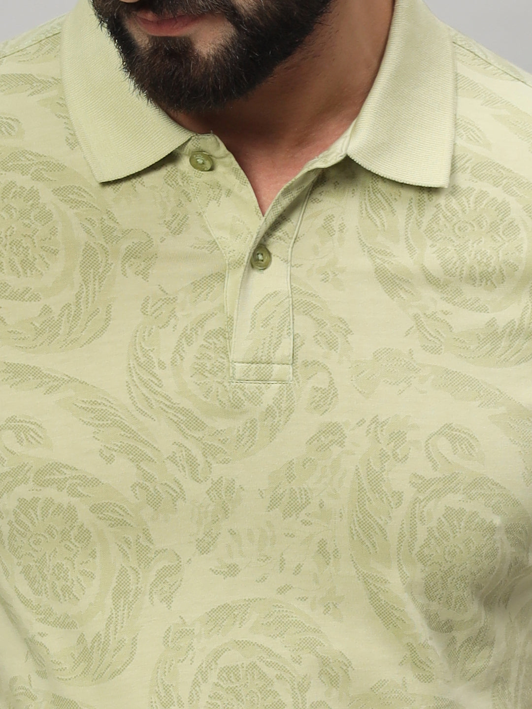 SUPIMA PRINTED POLO T-SHIRT