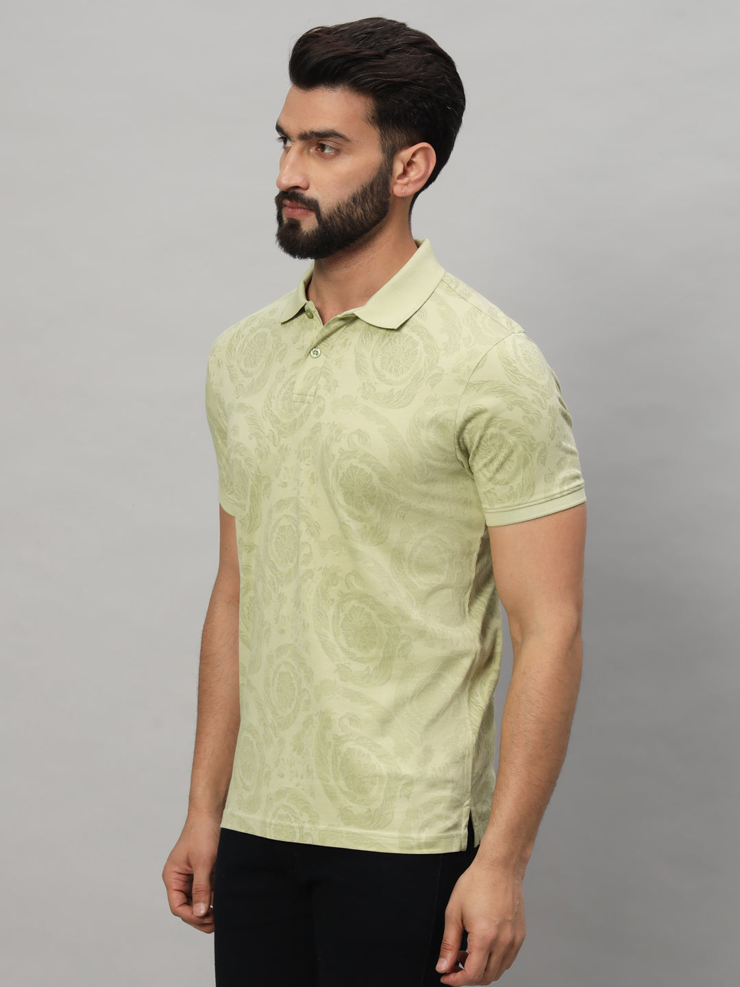 SUPIMA PRINTED POLO T-SHIRT