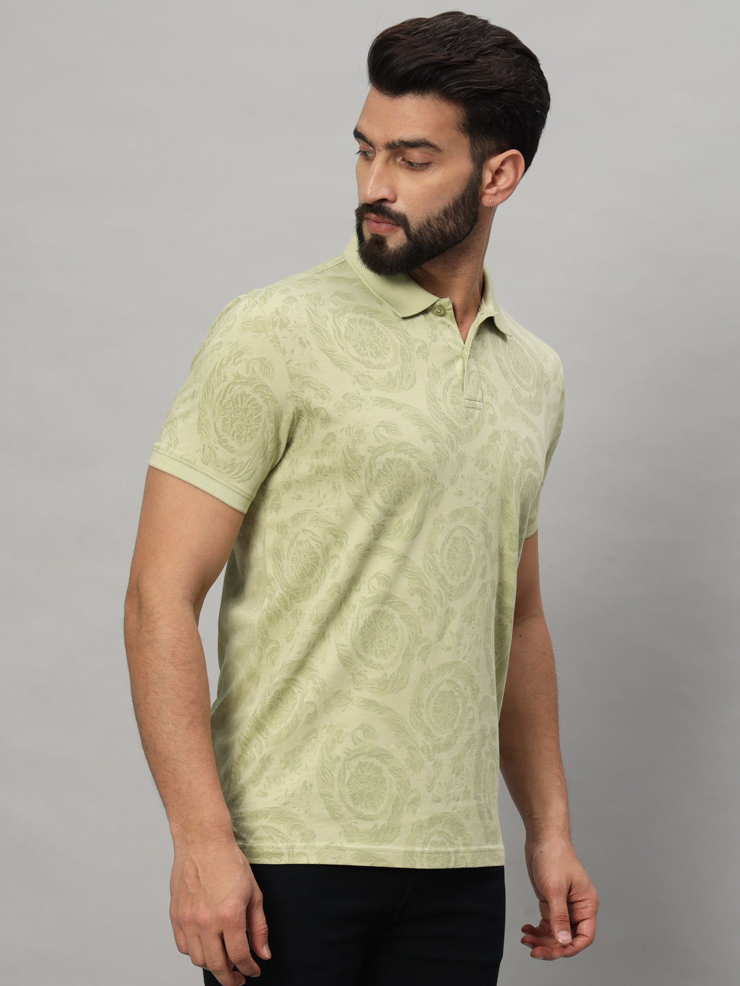 SUPIMA PRINTED POLO T-SHIRT